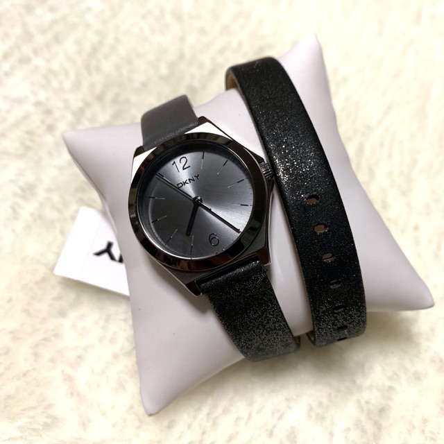 นาฬิกา DKNY Parsons Mulit Band Three Hand Grey Leather Watch NY2376