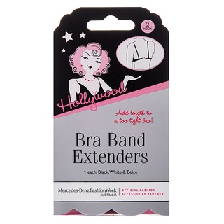 Hollywood Fashion Secrets - Bra Band Extenders ตะขอขยายเสื้อใน สีเนื้อ-ดำ-ขาว ( 3 ชิ้น)