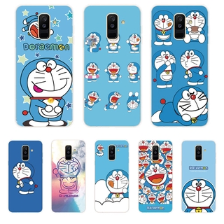 เคสโทรศัพท์ซิลิโคนลายการ์ตูนโดเรม่อนสําหรับ Samsung Galaxy A 6 A 6 + Plus A7 A8 + Plus A 9 2018