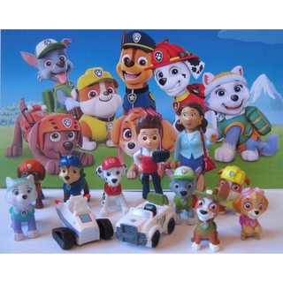 12ตัว ฟิกเกอร์ โมเดล หมาพาว Paw patrol