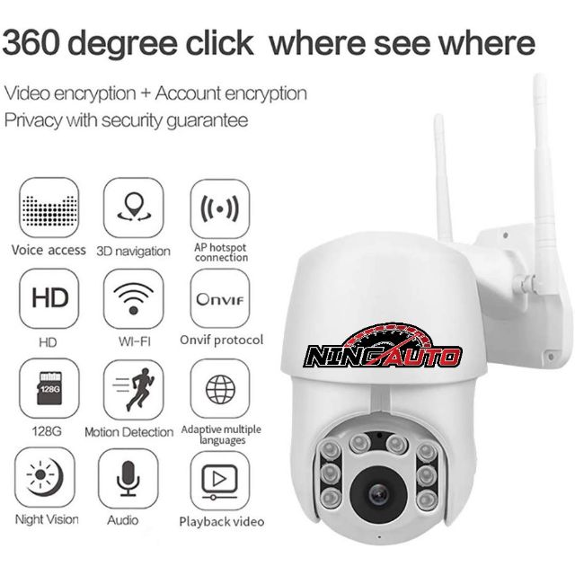 กล้องวงจรปิด Ip Camera Wifi กล้องหมุนตาม Auto