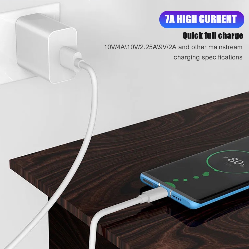 สายชาร์จ USB Type C กระแสไฟสูง 0.25 1 1.5 2 เมตร 7A สําหรับ Huawei Xiaomi Samsung