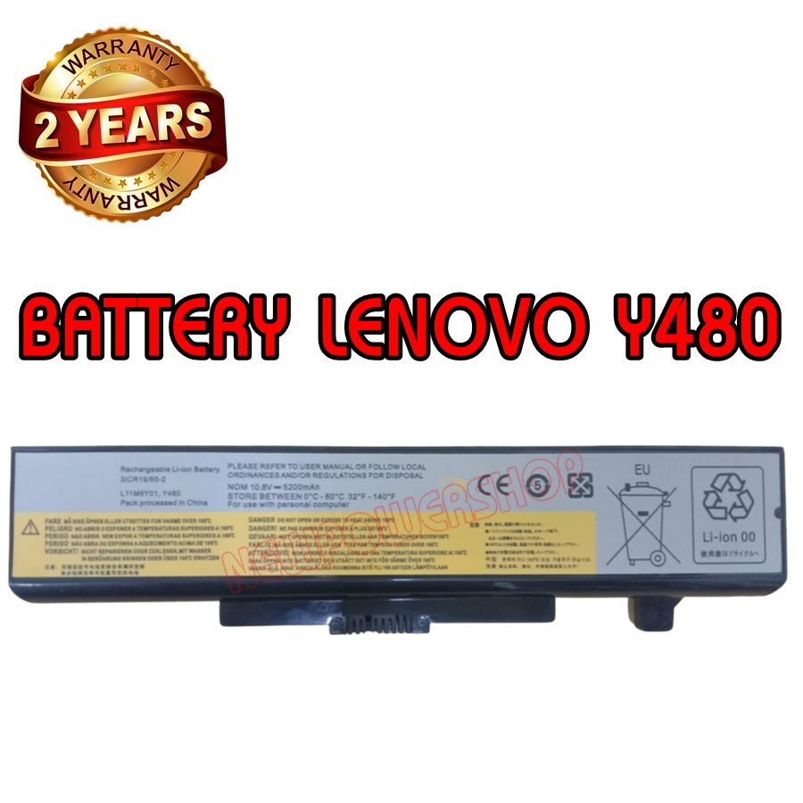 รับประกัน 2 ปี BATTERY LENOVO Y480 แบตเตอรี่ เลอโนโว ideapad Lenovo IdeaPad B480 B580 B590 G400 G480