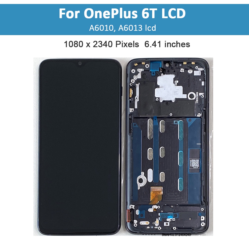6.41" Oled Display For Oneplus 6T LCD with frame Display Screen Touch Panel Digitizer Assembly For One plus 6T Disp