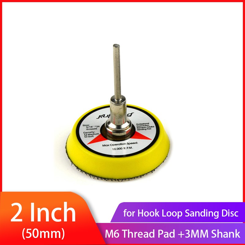 1 ชิ้น 2 นิ้ว (50 มม.) แผ่นสํารองขัด 3 มม. Shank M6 สําหรับ Dremel บดและขัด