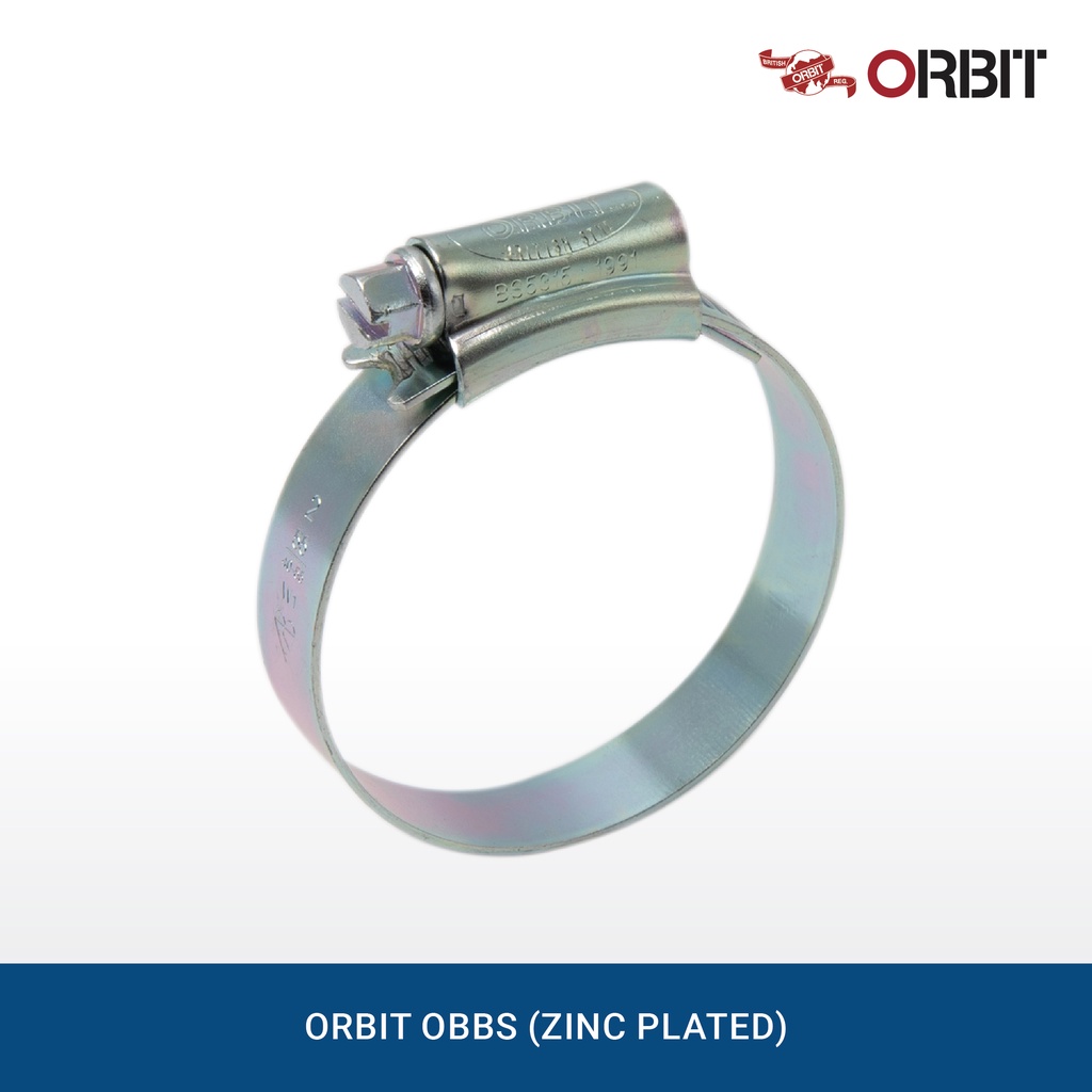เข็มขัดรัดออบิท ท่อเหล็กชุบ CR3   ORBIT OBBSW1  (แพ็คละ10ชิ้น)  แคลมป์รัดท่อ คุณภาพดี