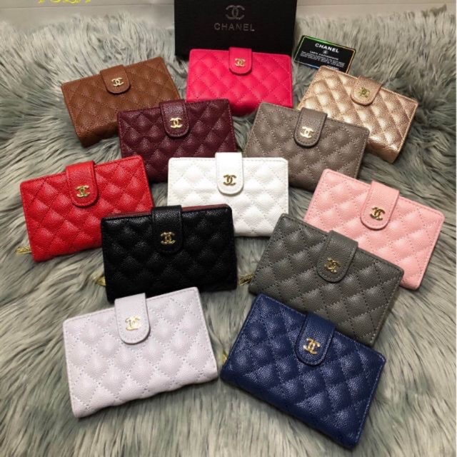 👛SALE👛 กระเป๋าตังค์ Chanel wallet ซิป+พับ