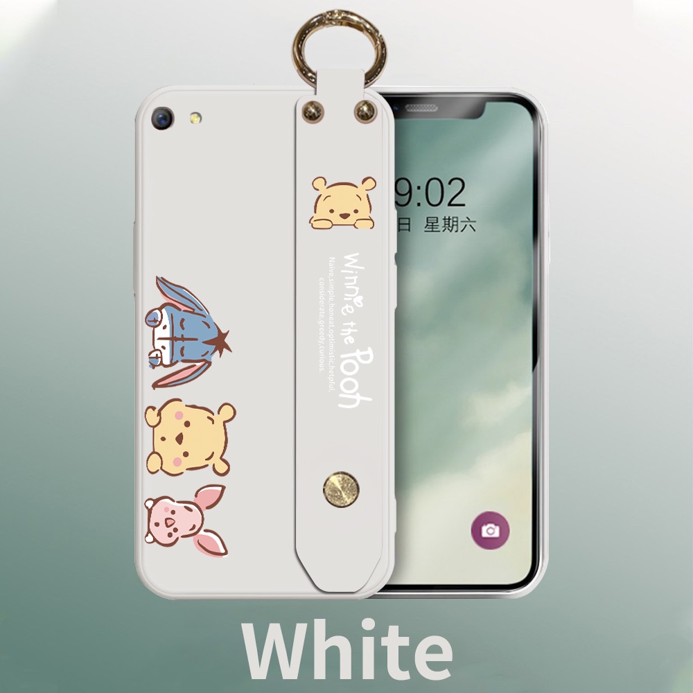 เคสนิ่มสำหรับ Oppo R9S R9S Pro R9S Plus F3 Plus (สายรัดข้อมือ) การ์ตูนน่ารักหมีวินนี่รูปแบบเคสโทรศัพท์ปลอกซิลิโคนคลุมทั้งหมดเคสกันกระแทก