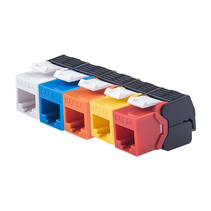 10G RJ45 CAT6A Colorful Keystone Jacks Toolless Type Network Modules ToolFree