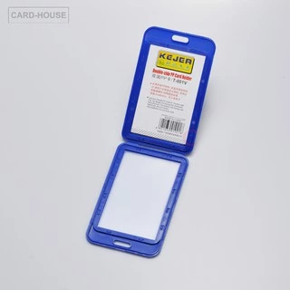 กรอบใส่บัตรพนักงาน แนวตั้ง 12 สี Double-side PP Card Holder T-001V บรรจุ 1 ชิ้น