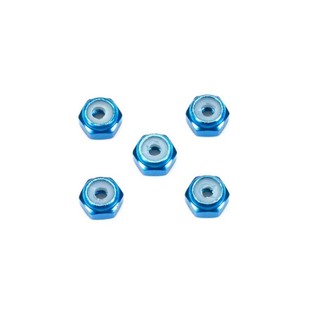 Tamiya 15500 2mm Aluminum Lock Nut (Blue, 5pcs.)