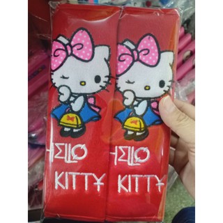 ‼️พร้อมส่ง‼️ที่หุ้มเบลล์ หุ้มเข็มขัดนิรภัยในรถยนต์ลายคิตตี้สีแดง Kitty