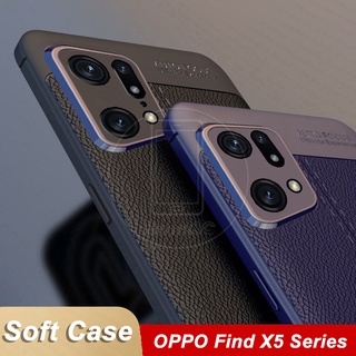 Oppo Find X5 Pro FindX5Pro เคสโทรศัพท์ TPU นิ่ม เนื้อลิ้นจี่ เคสป้องกัน
