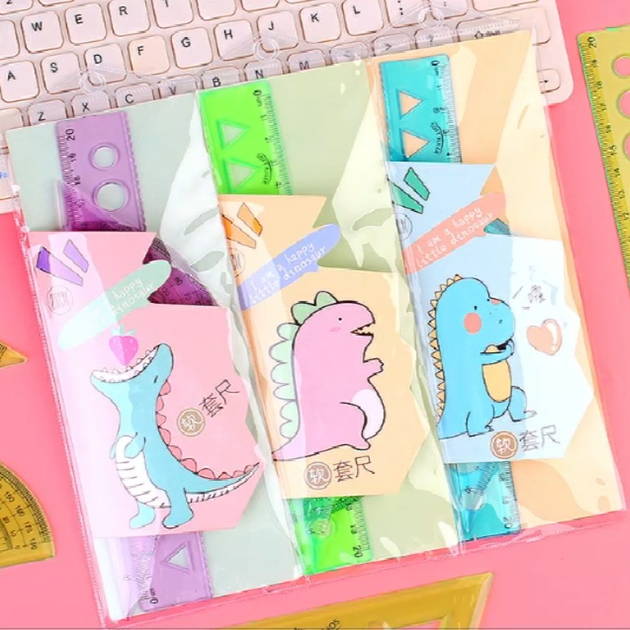 L&L *พร้อมส่งจาก-ไทย* ชุดไม้บรรทัดพับได้  1 ชุด 4 ชิ้น  20cm