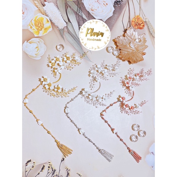 New collection จอนหูดอกไม้ที่ทางร้านออกแบบเองเป็นพิเศษ มี 3 สี