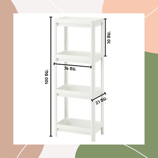 ชั้นวางของพลาสติกแข็ง VESKENจากIKEA