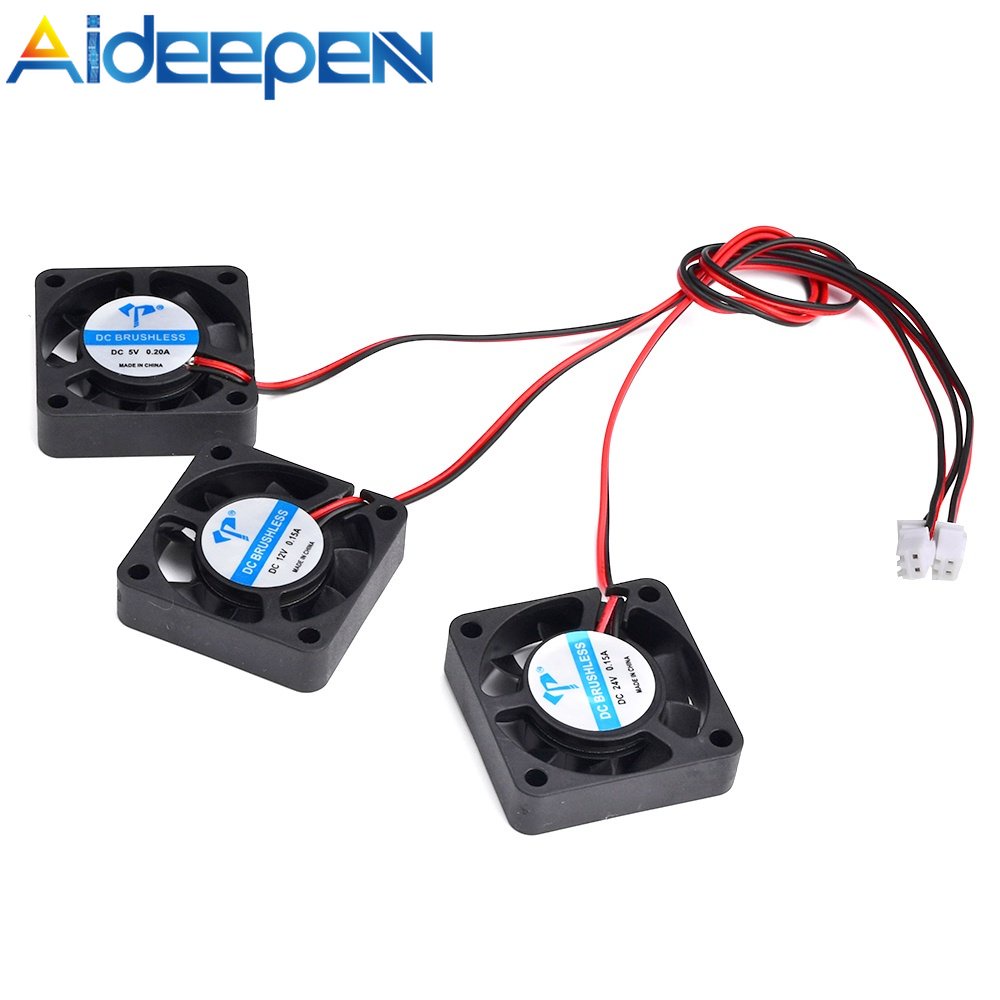 AIDEEPEN DC4010 พัดลมระบายความร้อนเงียบควบคุมความเร็วตัวแปรเงียบโดยอินพุต 5V ถึง 12V แบริ่งแยกน้ํามันสองบรรทัดสําหรับคอมพิวเตอร์พีซีกรณี 40 มม.