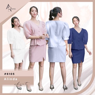 ARINDA  Alinda skirt 6105 : กระโปรงสั้น ทรงสอบ ผ่าหน้า