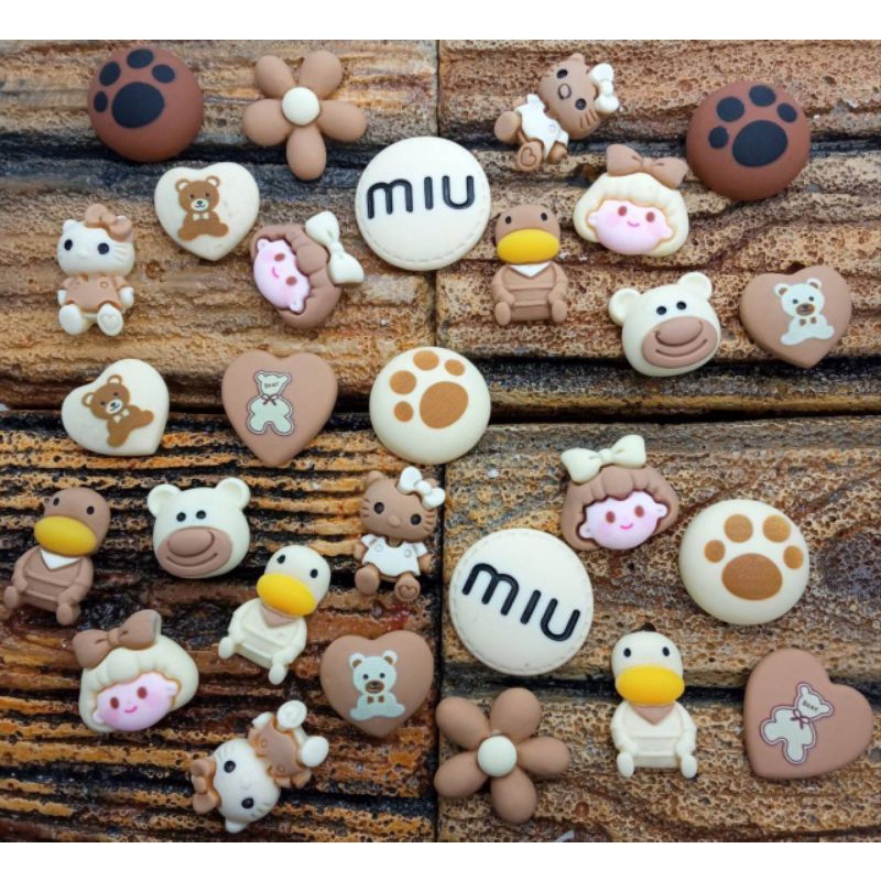 Clay Character Chocolate Clay Premium Chocho Milk Resin Character Clay Flat Back Choco Clay Choco Cr