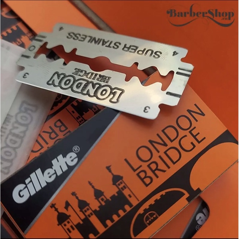 ใบมีดโกน ยิลเลตต์ ลอนดอน บริดจ์ Gillette london bridge 100 ใบ (10กล่องเล็ก)