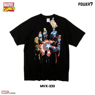 เสื้อคนอ้วน เสื้อยืดครอป Power 7 Shop เสื้อยืดการ์ตูน ลิขสิทธ์แท้ MARVEL COMICS  T-SHIRTS (MVX-233)