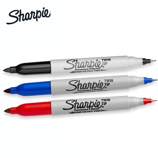 ปากกามาร์คเกอร์ ชาร์ปี้ 2 หัว Sharpie Twin Tip ปากกาเคมี ชนิดถาวร ปากกาชาร์ปี้ ปากกาเคมี ปากกาเมจิก 1 ด้าม