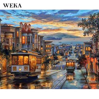 weka ภาพวาดสีน้ํามันบนผ้าใบ 40x50 ซม