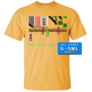 [S-5XL] ขายดี เสื้อยืดผ้าฝ้าย 100% พิมพ์ลาย Tmn turtles 3 Manhattan Nes stage 1 สีเหลือง แฟชั่นยอดนิยม สําหรับผู้ชาย และ