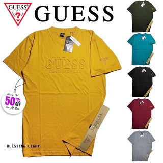 เสื้อยืด ลายนูน Guess แบบดั้งเดิม สไตล์เรโทร