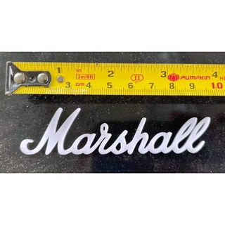 โลโก้ติดลำโพง marshall สีขาว