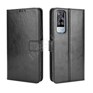 เคสสำ VIVO Y31 Case PU Leather Flip Phone Case VIVO Y31 Y 31 2021 เคสโทรศัพท์มือถือ พลิกซองโทรศัพท์