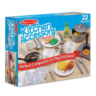 [22ชิ้น] รุ่น 9304 เครื่องครัว ของเล่นครัว Melissa &amp; Doug Kitchen Accessory Set รีวิวดีใน Amazon USA ไม้&amp;พลาสติกอย่างดี 22 ชิ้น ครื่องปรุงเขย่าได้ ครบ มาลิซ่า 3ขวบ