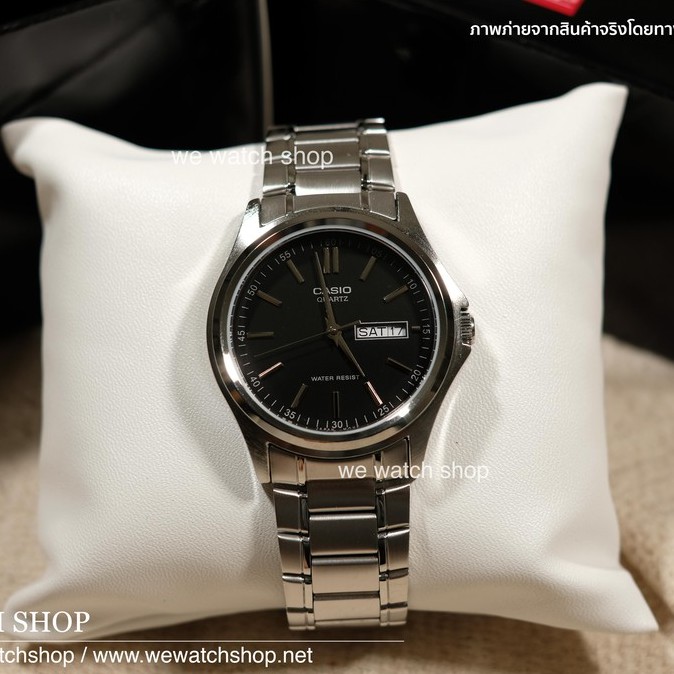 CASIO ของแท้ CMG (ผู้ชาย) รุ่น MTP-1239D สายสแตนเลสสีเงิน จอดำ จอน้ำเงิน จอเงิน รับประกันศูนย์ CMG