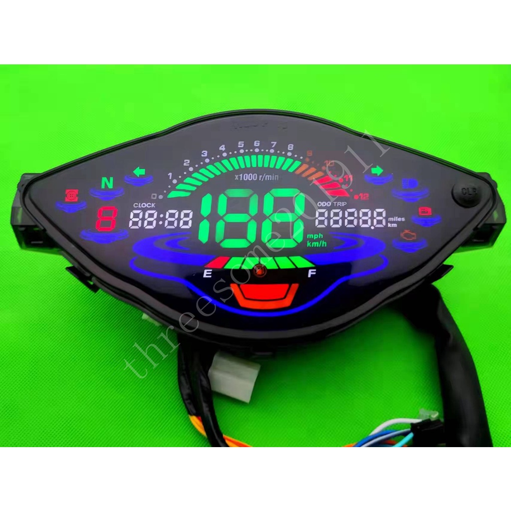 สําหรับ Honda Wave 100 100r 110r Meter Digital Full LCD Led Speedometer Digital Odemeter Meter Tachometer Gauge