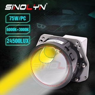 S11 โปรเจคเตอร์เลนส์ไฮเปอร์โบลอยด์ 75W 6000K Bi LED 3 นิ้ว สําหรับรถยนต์