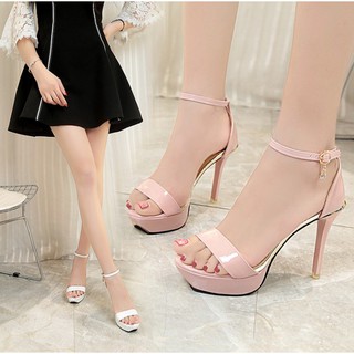 รอของ รองเท้าส้นสูง ส้นเข็ม ส้นสูงมีสายรัดข้อเท้า รองเท้าส้นสูงเปิดหัว Women High Heels | Premium Women Shoes