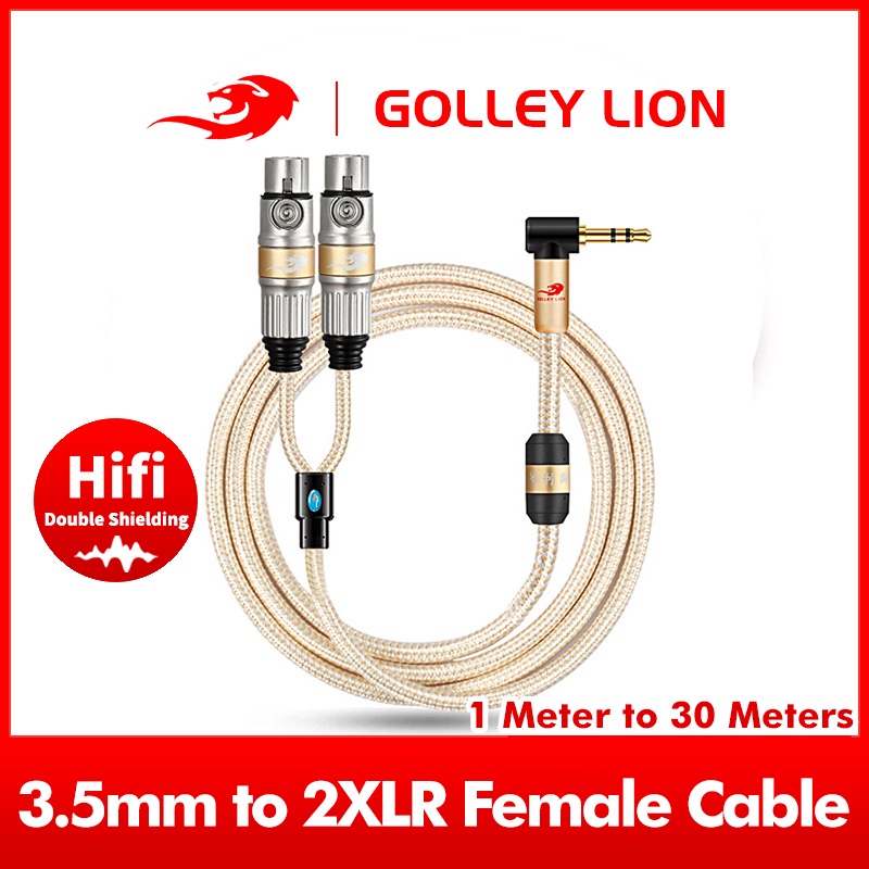 GOLLEY LION Professional Audio Cable 3.5mm Male Jack to XLR Female