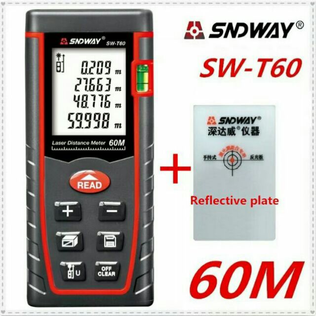 ตลับเมตรเลเซอร์ Sndway รุ่น T60 เมตร