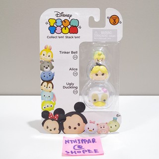 ขาย Tsum Tsum Disney Series 3 แบบแพ็ค 3 ตัว 3 ไซส์ S M L ของแท้ ของใหม่ ไม่แกะ พร้อมส่ง Tinkerbell Alice Ugly Duckling