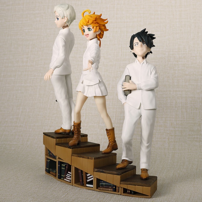 Lot De 3 Figurines The Promised Neverland - Norman, Emma, Ray échelle 1/8 Par Aniplex (2020) | Occasion, Boîte Abîmée