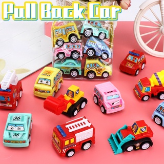 🚗COD🚒รถของเล่นเด็ก 6 ชิ้น/เซ็ต รถของเล่น ดึงกลับและไป Pull Back Car