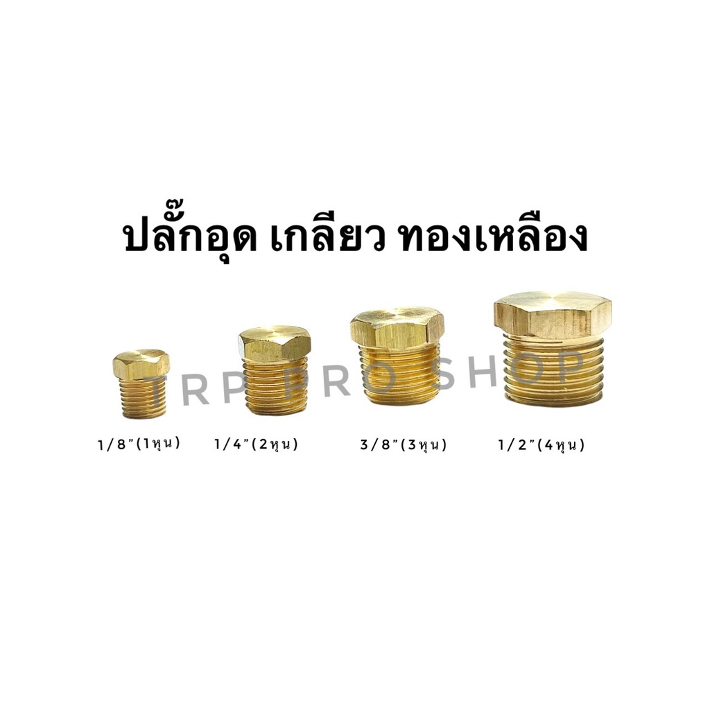 ปลั๊กอุด หัวอุด เกลียว ทองเหลือง