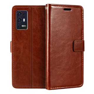 เคสโทรศัพท์หนัง PU แบบฝาพับ พร้อมช่องใส่บัตร สําหรับ ZTE Axon 30 Ultra