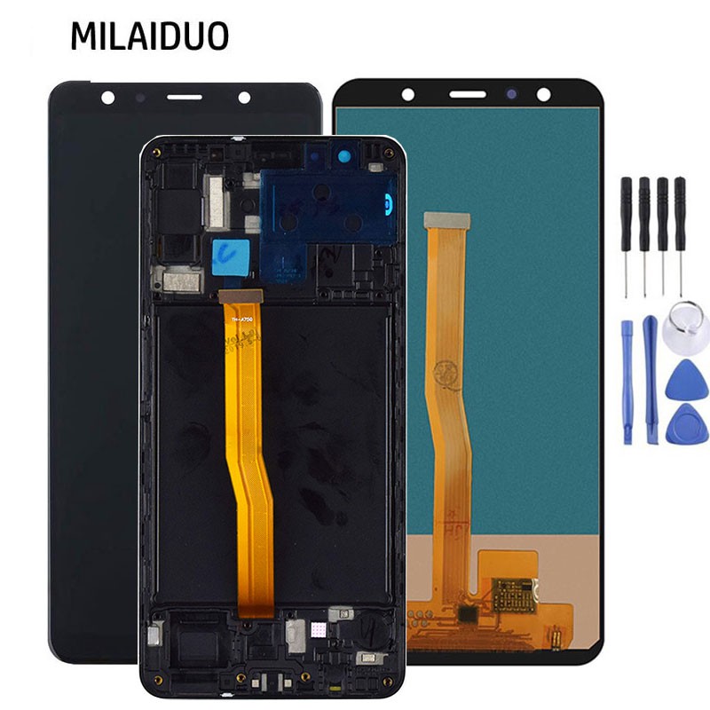 สําหรับ Samsung Galaxy A7 2018 A750 SM-A750F SM-A750GN A750GN/DS LCD Touch Screen Display Digitizer 