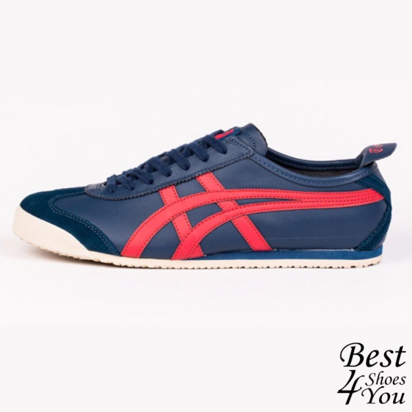 Onitsuka Tiger Mexico 66 รุ่นยอดนิยม D4J2L-5823 (Poseidon/Classic Red)