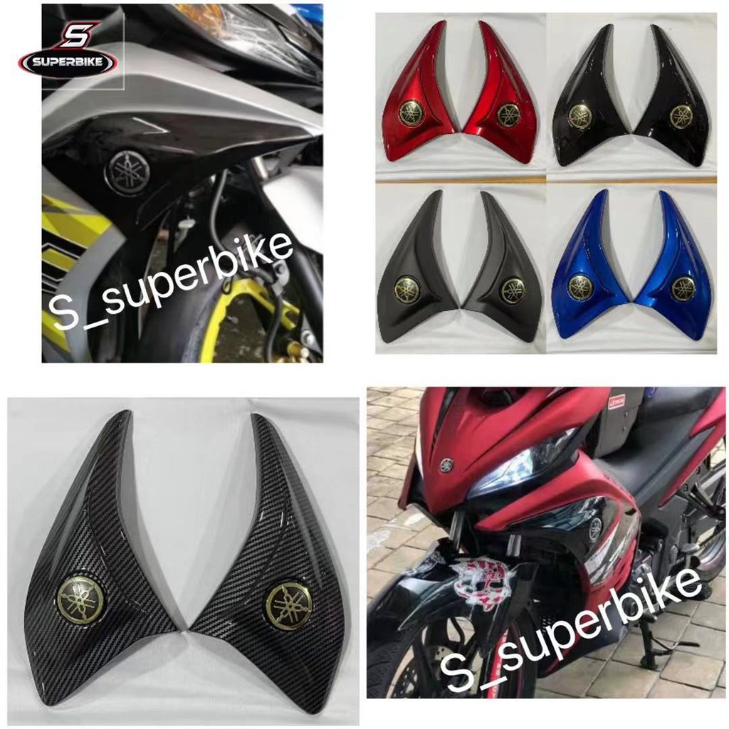 YAMAHA LC135 V6 ขาโล่ด้านข้างด้านในหมวกขนาดเล็ก Air Scoop Yamaha โลโก้ Silver Gold LC LCV6 V2 V3 V4 