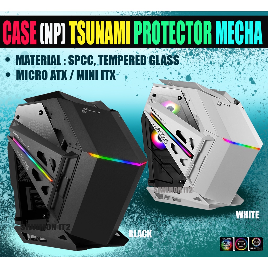 Case <NP>Tsunami Protector Mecha SPCC,Tempered Glass RGB FAN2