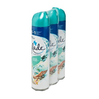 🚚💨พร้อมส่ง!! เกลด สเปรย์ปรับอากาศ กลิ่นโอเชี่ยนเอสเคป 320 กรัม x 3 กระป๋อง Glade Spray Ocean Escape 320 ml x 3