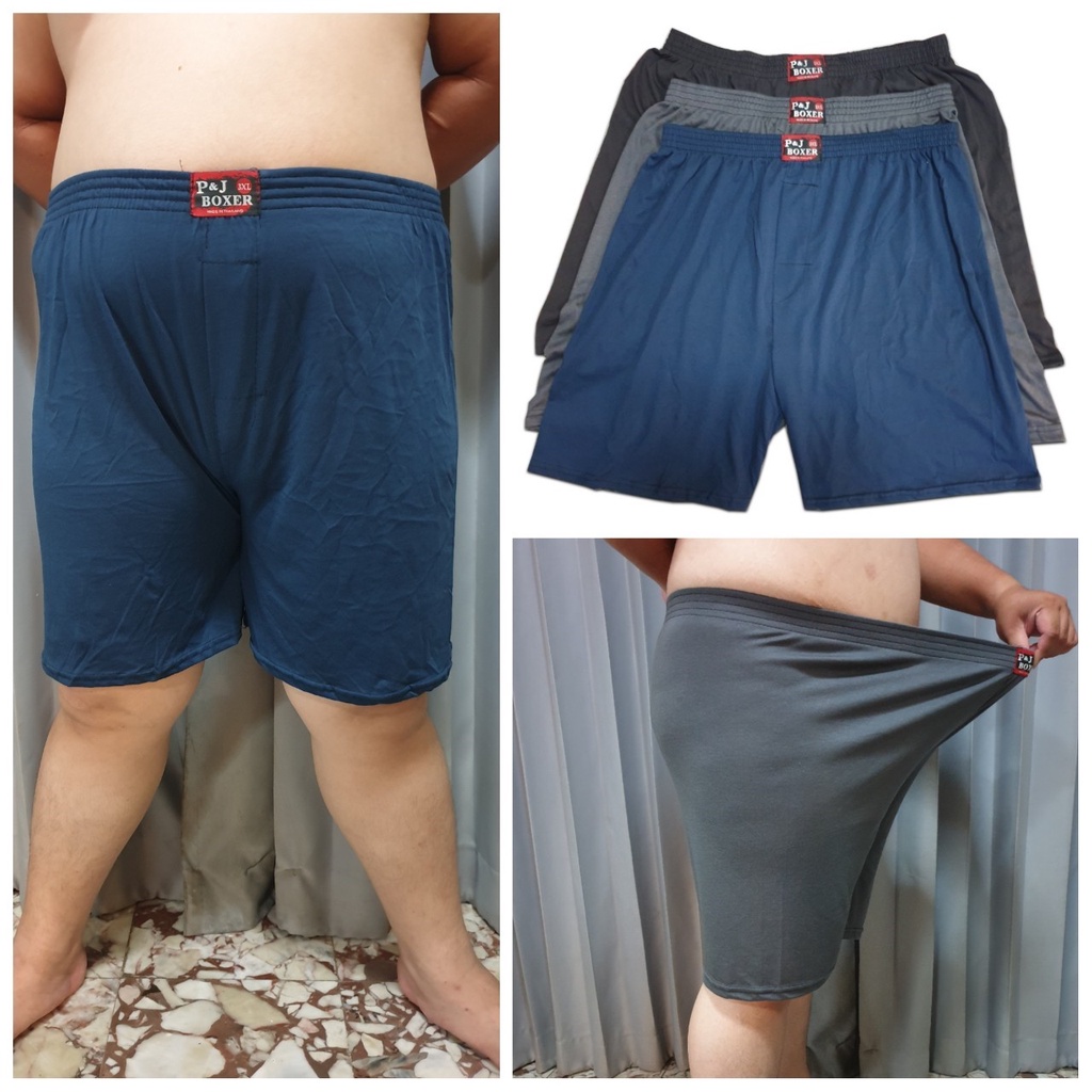 Boxer XXXL บ๊อกเซอร์ สีพื้น สำหรับคนอ้วน ผ้าเนื้อดี นุ่มมาก ราคา ถูกที่สุด ดีลบีเคเค