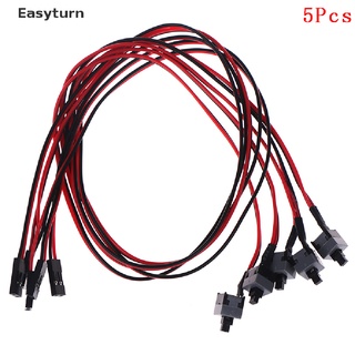 Easyturn 5Pcs PC computer motherboard power cable switch on/off/reset replacement ET